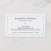 Koele abstracte multi kleur waterverven moderne ku visitekaartje (Achterkant)