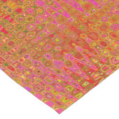 Koele Abstracte Rode en Gele Atomic Retro Zigzags Korte Tafelloper (Hoek)