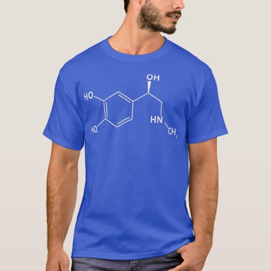 Koele adrenaline chemische molecuulchemie T T-shirt (Voorkant)