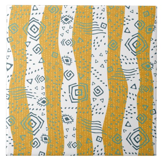 koele Afrika patroondecor keramische tegel Tegeltje (Voorkant)