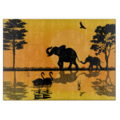 koele Afrikaanse olifantenkeuken Snijplank (Voorkant)