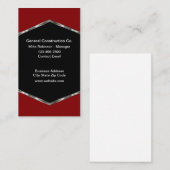 Koele algemene constructie Visitekaartjes (Voorkant / Achterkant)