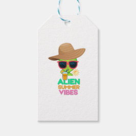 Koele Alien Zomer Vakantie Sfeer Cadeaulabel