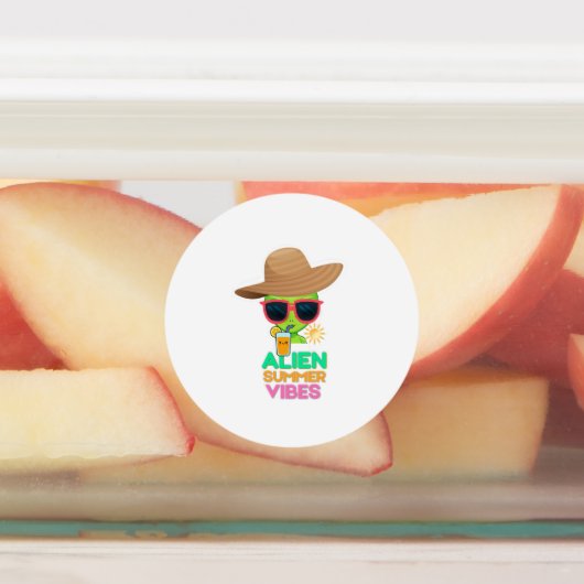 Koele Alien Zomer Vakantie Sfeer Labels (Aangebracht)