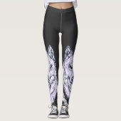 Koele Amethist Witte Wolf Leggings (Voorkant)