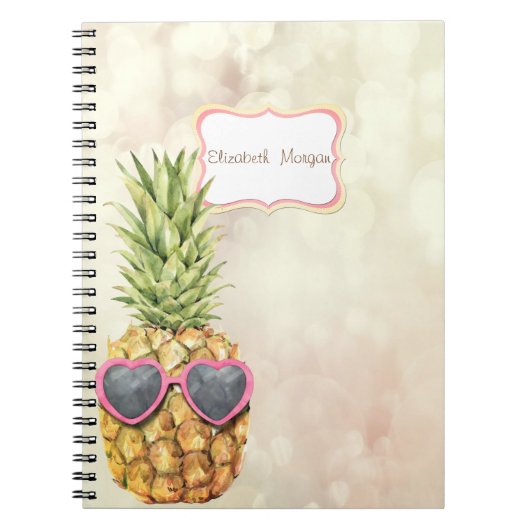 Koele Ananas, Bokeh Notitieboek (Voorkant)