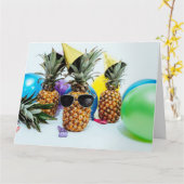 Koele Ananas met Kaart van de Verjaardag van de (Gele Bloem)