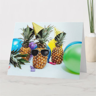 Koele Ananas met Kaart van de Verjaardag van de
