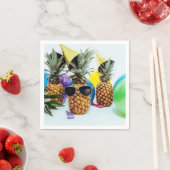 Koele Ananas met Zonnebril Papieren servet (Insitu)