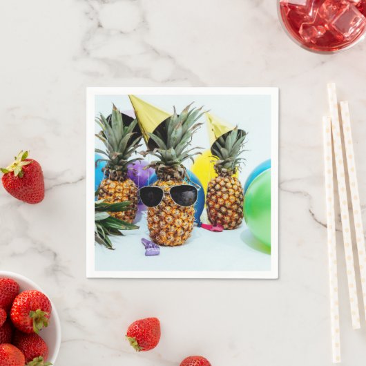 Koele Ananas met Zonnebril Papieren servet (Insitu)