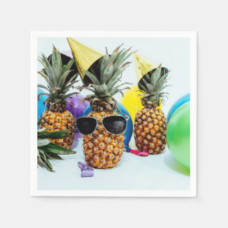 Koele Ananas met Zonnebril Papieren servet