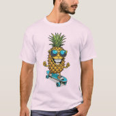 Koele ananas skateboarden t-shirt (Voorkant)