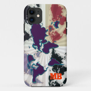koele andere wereldkaart Case-Mate iPhone case