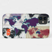 koele andere wereldkaart Case-Mate iPhone case (Achterkant (horizontaal))