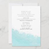 Koele Aqua Blauwe Golf Splash Strand Bruidsfeest Kaart (Voorkant)