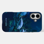 Koele aquariumvis Donker water gepersonaliseerd Case-Mate iPhone Case (Achterkant (horizontaal))