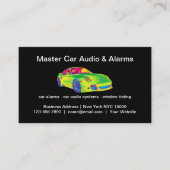Koele auto audio en alarmen visitekaartje (Voorkant)