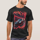 Koele auto, rood storm t-shirt (Voorkant)