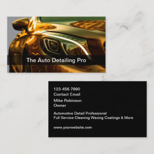 Koele autodetailingservice visitekaartjes