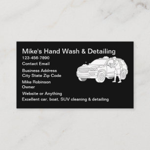 Koele automotive detailing autowasserij visitekaartje