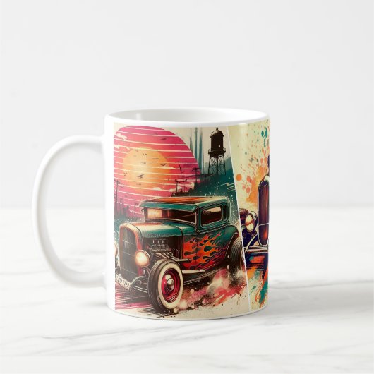 Koele auto's koffiemok (Links)