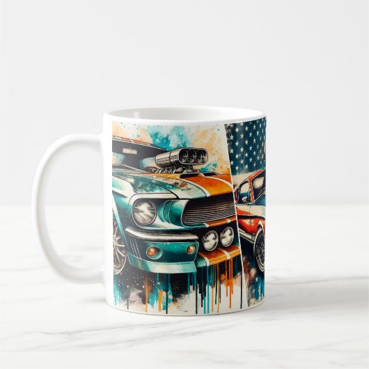 Koele auto's koffiemok (Links)