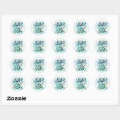 Koele baby boy douche ronde sticker (Vel)