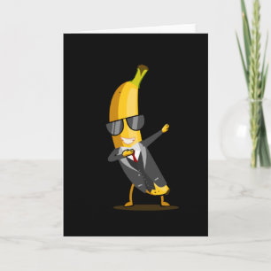 Koele banaan met pak - Dab Funny Dancing Fruit Kaart