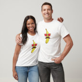 Koele banaan met watermeloen tinten t-shirt (Unisex)