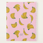 Koele bananen in roze met monogram planner (Achterkant)