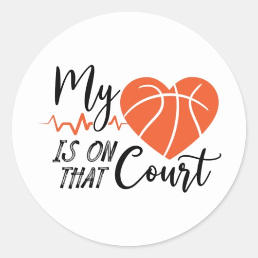 koele basketbalsporten Moeder woord kunst Ronde Sticker (Voorkant)