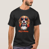 Koele Beagle met zonnebril T-shirt (Voorkant)