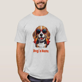 Koele Beagle met zonnebril T-shirt