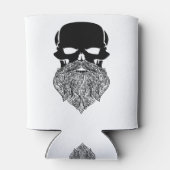 Koele bebaarde schedel Jolly Roger Blikjeskoeler (Achterkant)