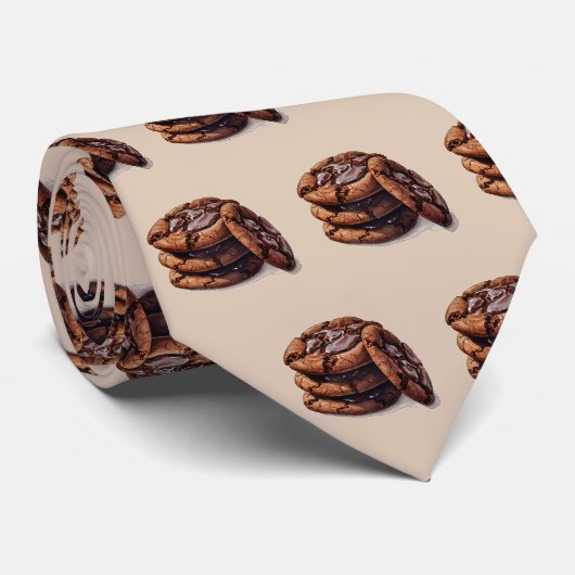 Koele betegelde chocolade koekjes bakkerij stropdas (Opgerold)