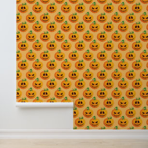 Koele betegelde Halloween pompoenen Behang