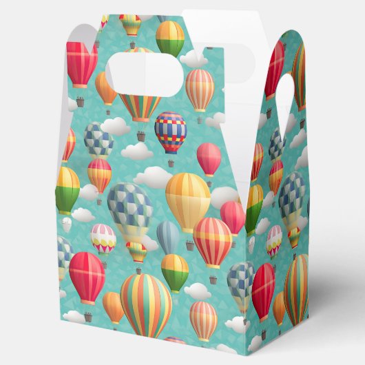 koele betegelde heteluchtballonenpartij bedankdoosjes (Geopend)