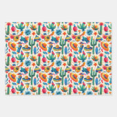 Koele betegelde Mexicaanse fiesta party Inpakpapier Vel (Voorkant 3)