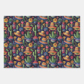 Koele betegelde Mexicaanse fiesta party Inpakpapier Vel (Voorkant 2)