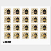 koele bij vierkante sticker (Vel)