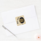 koele bij vierkante sticker (Envelop)