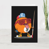 Koele biljart negen bal kaart (Voorkant)