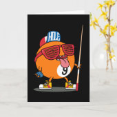 Koele biljart negen bal kaart (Gele Bloem)