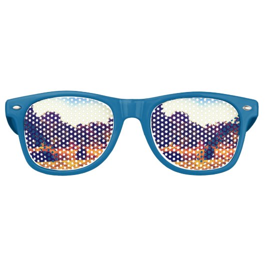 Koele blauwe bomen zonnebril (Voorkant)