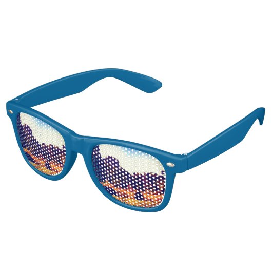 Koele blauwe bomen zonnebril (Gekanteld)