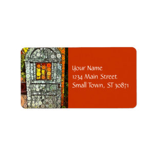 Koele blauwe deur Southwestern Courtyard Wooden De Etiket