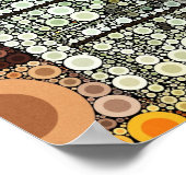 Koele blauwe deur Southwestern Courtyard Wooden De Poster (Hoek)