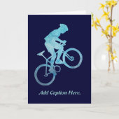 Koele Blauwe Fietser Kaart (Gele Bloem)