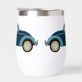 Koele blauwe retro auto met scuffs (Rechts)