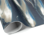 Koele blauwe vlammen cadeaupapier (Rol Hoek)